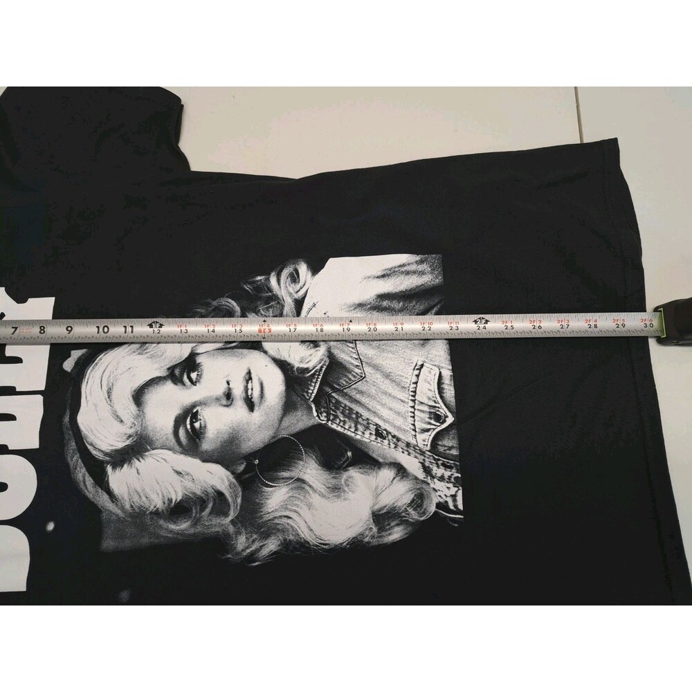Dolly Parton Men's Portrait Black Graphic Short Sleeves T-Shirt XL - Picture 5 of 5